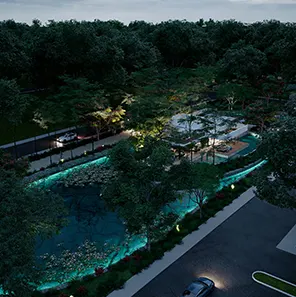 Vista lateral Casa club principal